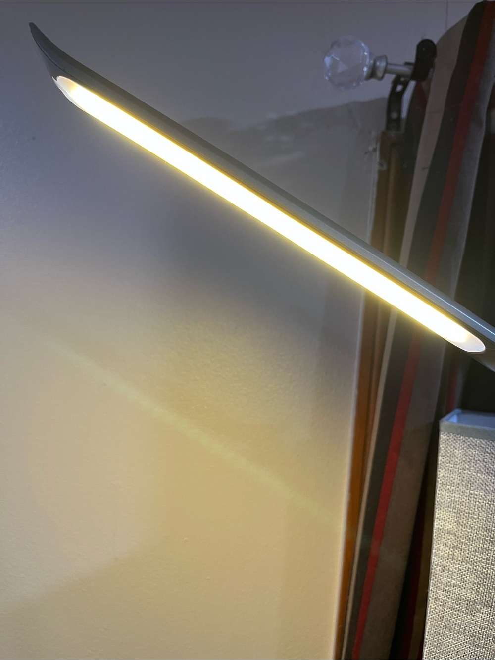 Ottlite Sleek LED Desk Lamp in gray